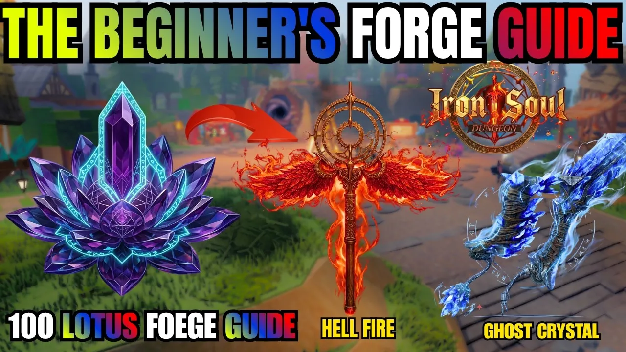 The beginner's forge guide for Iron Soul: Dungeon — Lotus, Hell Fire and Ghost Crystal weapons