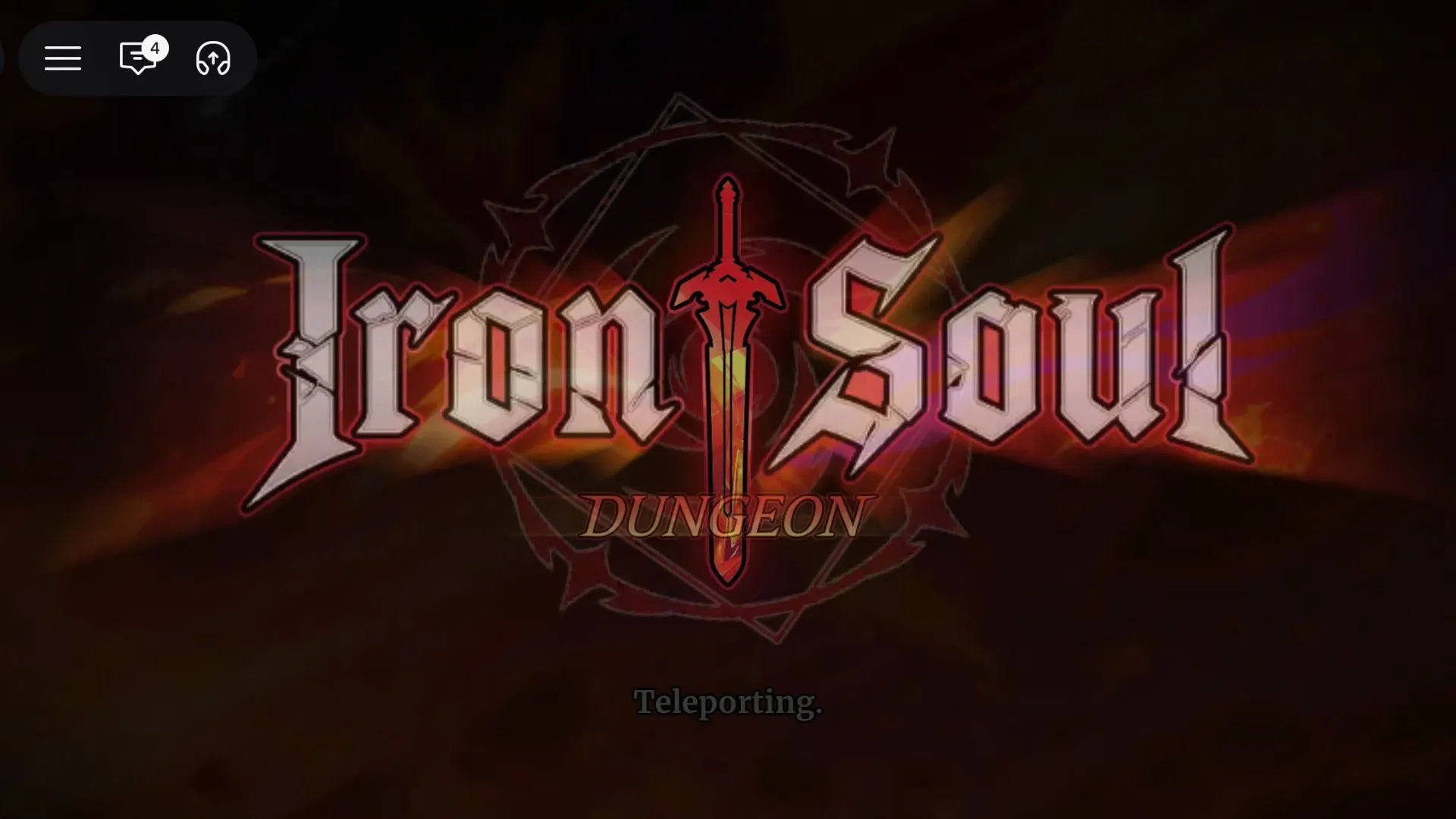 Iron Soul: Dungeon loading screen with the game logo