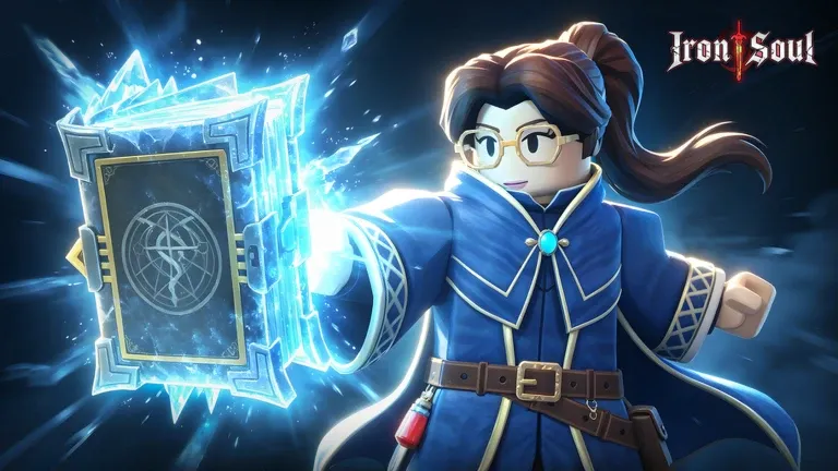 Ice mage race summoning a frost tome in Iron Soul: Dungeon